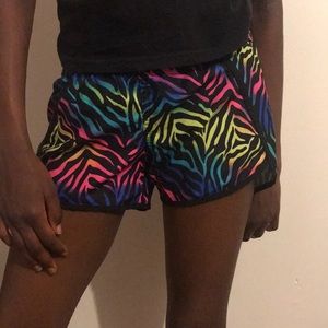 Neon Zebra print shorts